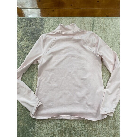 Under Armour SET (2) Sz M Red Pink Cold Gear Compression Mock Neck Base Layer - Picture 3 of 7